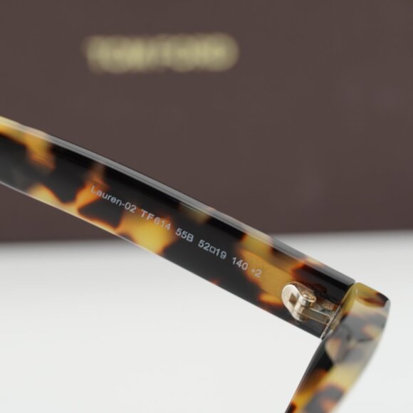 Tom Ford Lauren-02 FT0614 55B Square Sunglasses - Havana/Smoke